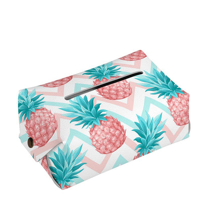 Bright Zig Zag Pineapple Pattern Print Rectangle Tissue Box Cover