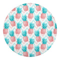 Bright Zig Zag Pineapple Pattern Print Round Blanket