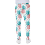 Bright Zig Zag Pineapple Pattern Print Scuba Joggers