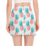 Bright Zig Zag Pineapple Pattern Print Side Slit Mini Skirt