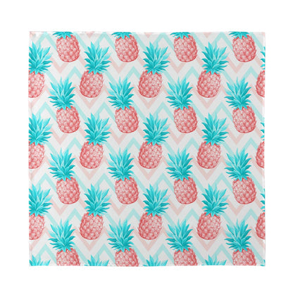 Bright Zig Zag Pineapple Pattern Print Silk Bandana