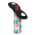 Bright Zig Zag Pineapple Pattern Print Single Neoprene Wine Tote
