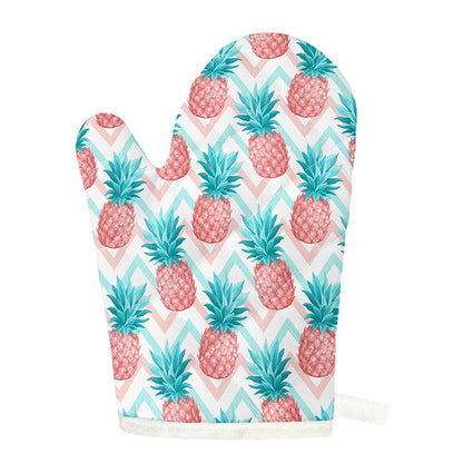 Bright Zig Zag Pineapple Pattern Print Single Oven Mitt