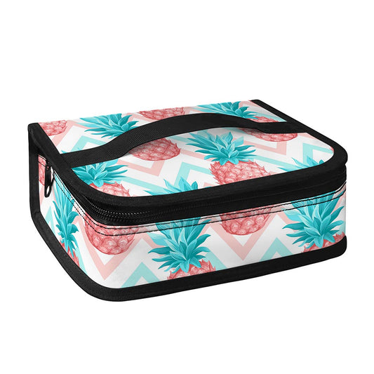 Bright Zig Zag Pineapple Pattern Print Small Lunch Bag