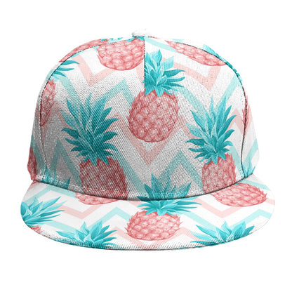 Bright Zig Zag Pineapple Pattern Print Snapback Cap