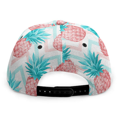 Bright Zig Zag Pineapple Pattern Print Snapback Cap