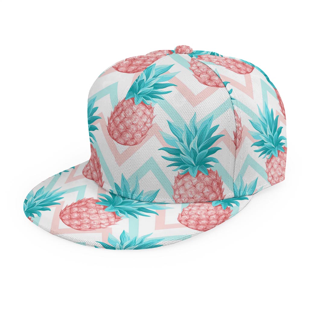 Bright Zig Zag Pineapple Pattern Print Snapback Cap