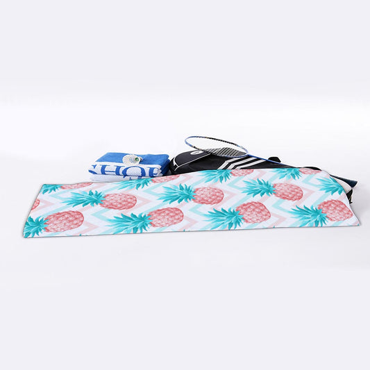 Bright Zig Zag Pineapple Pattern Print Sports Towel