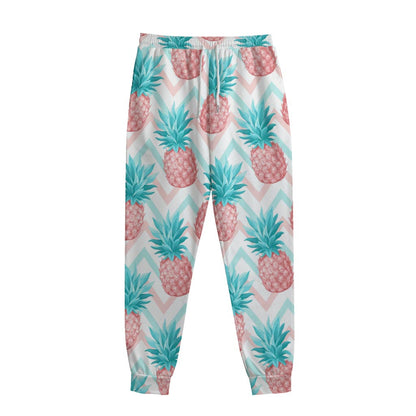 Bright Zig Zag Pineapple Pattern Print Sweatpants