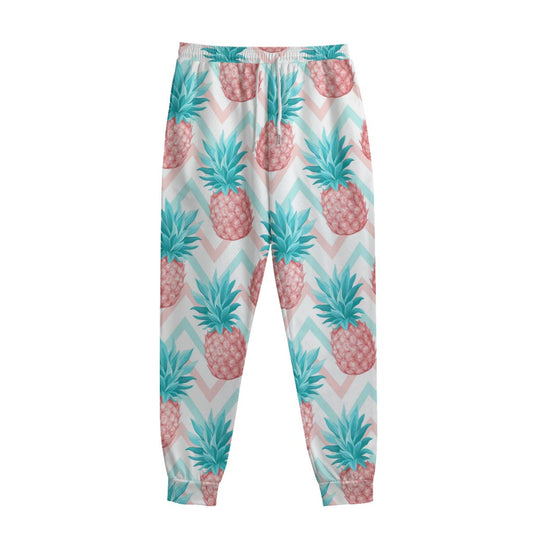 Bright Zig Zag Pineapple Pattern Print Sweatpants