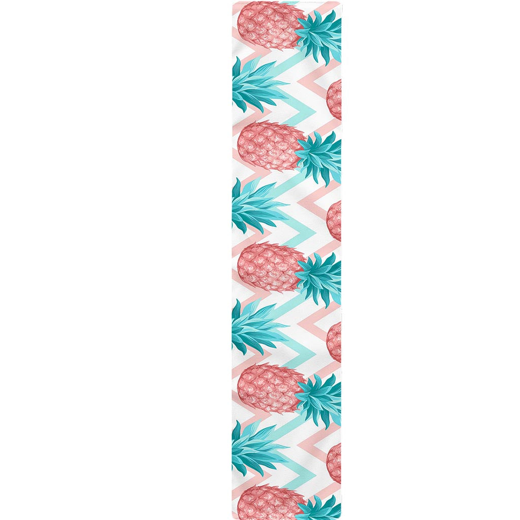 Bright Zig Zag Pineapple Pattern Print Table Runner