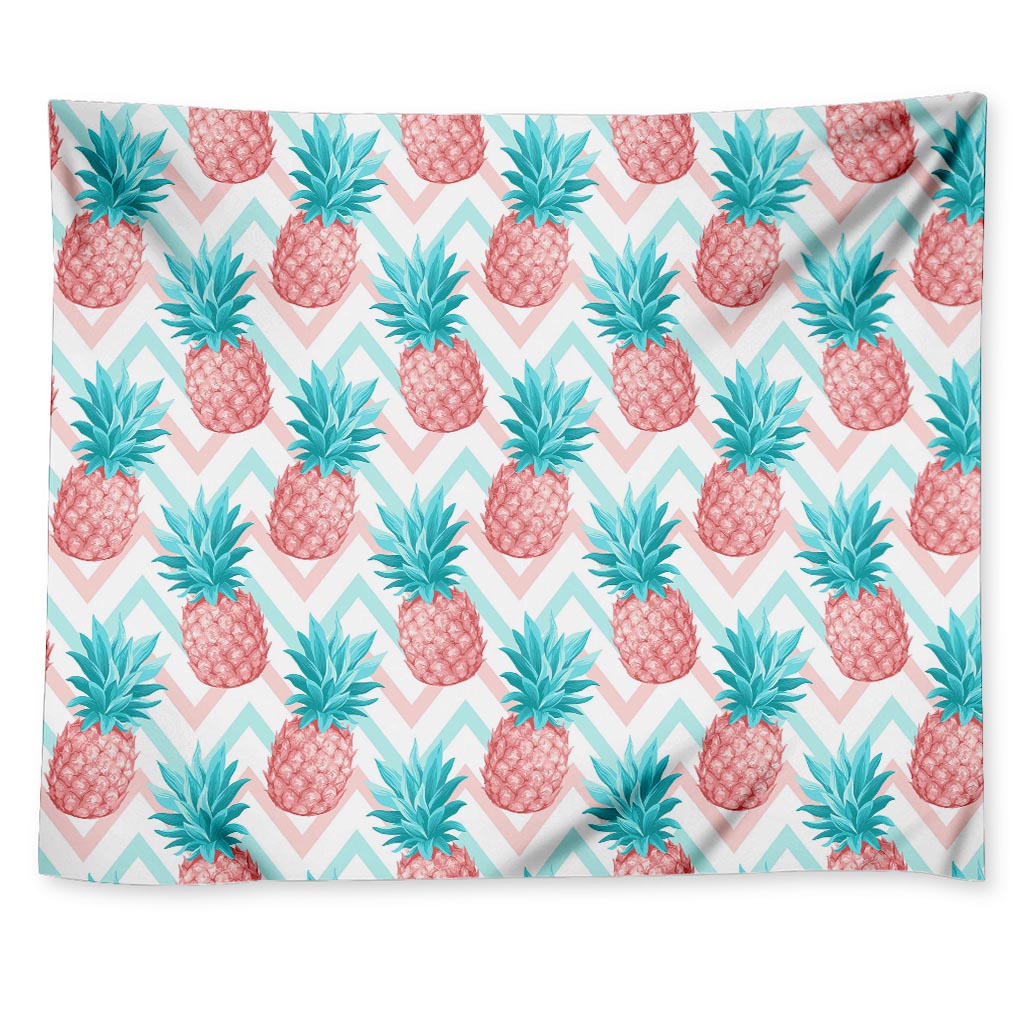 Bright Zig Zag Pineapple Pattern Print Tapestry