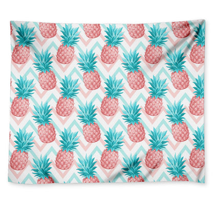 Bright Zig Zag Pineapple Pattern Print Tapestry