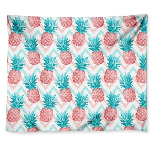 Bright Zig Zag Pineapple Pattern Print Tapestry