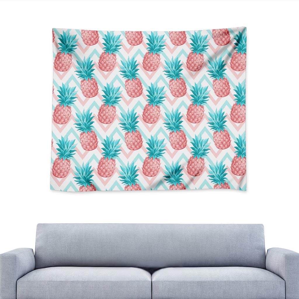 Bright Zig Zag Pineapple Pattern Print Tapestry