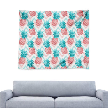 Bright Zig Zag Pineapple Pattern Print Tapestry