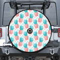 Bright Zig Zag Pineapple Pattern Print Tire Cover With Camera Hole