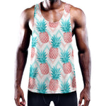 Bright Zig Zag Pineapple Pattern Print Training Tank Top