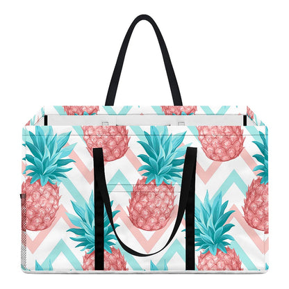 Bright Zig Zag Pineapple Pattern Print Utility Tote Bag
