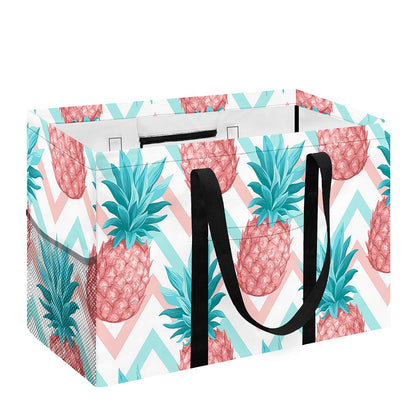 Bright Zig Zag Pineapple Pattern Print Utility Tote Bag