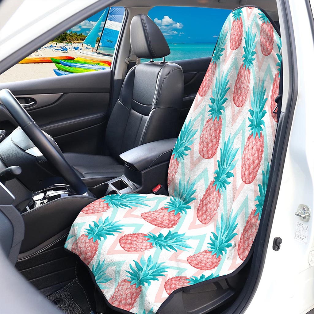 Bright Zig Zag Pineapple Pattern Print Waterproof Car Seat Cover