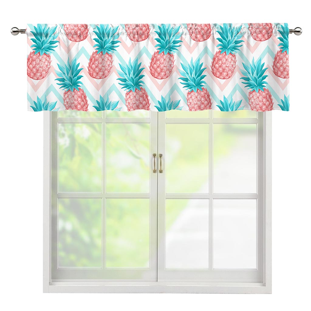 Bright Zig Zag Pineapple Pattern Print Window Valance