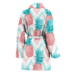 Bright Zig Zag Pineapple Pattern Print Women's Bathrobe