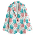 Bright Zig Zag Pineapple Pattern Print Women's Blazer