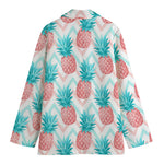 Bright Zig Zag Pineapple Pattern Print Women's Blazer