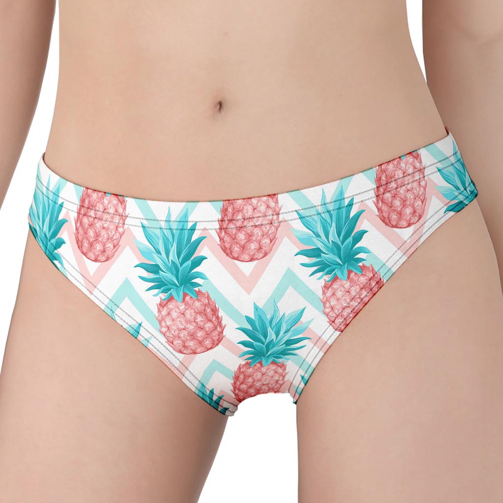 Bright Zig Zag Pineapple Pattern Print Women's Panties