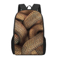 Bronze Snake Print 17 Inch Backpack