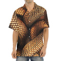 Bronze Snake Print Aloha Shirt