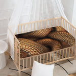 Bronze Snake Print Baby Crib Sheet
