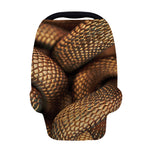 Bronze Snake Print Baby Seat Cover