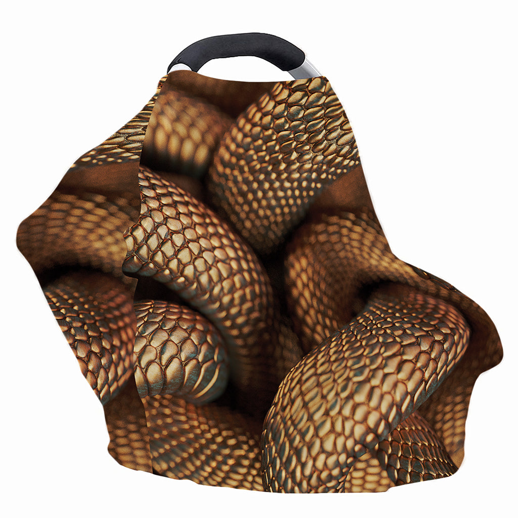 Bronze Snake Print Baby Seat Cover