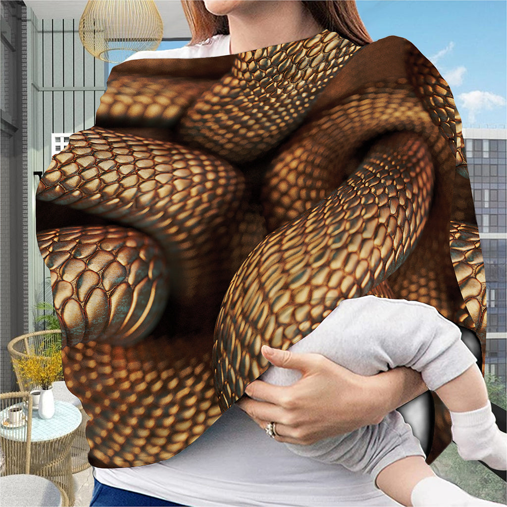 Bronze Snake Print Baby Seat Cover
