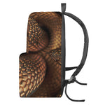 Bronze Snake Print Backpack