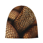Bronze Snake Print Beanie