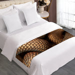 Bronze Snake Print Bed Runner