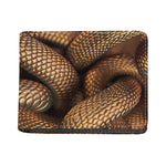 Bronze Snake Print Bifold Wallet
