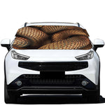 Bronze Snake Print Car Windshield Snow Cover