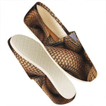 Bronze Snake Print Casual Shoes