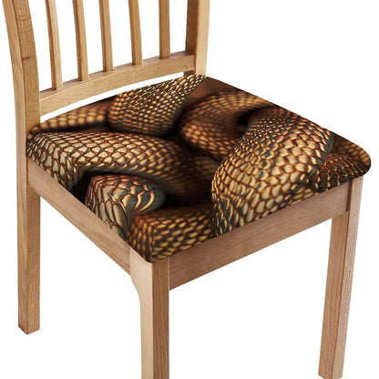Bronze Snake Print Chair Cushion Cover