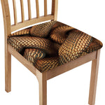 Bronze Snake Print Chair Cushion Cover