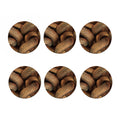 Bronze Snake Print Coaster Set