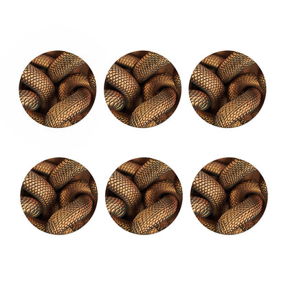Bronze Snake Print Coaster Set