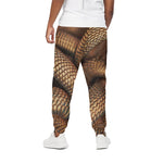 Bronze Snake Print Cotton Pants
