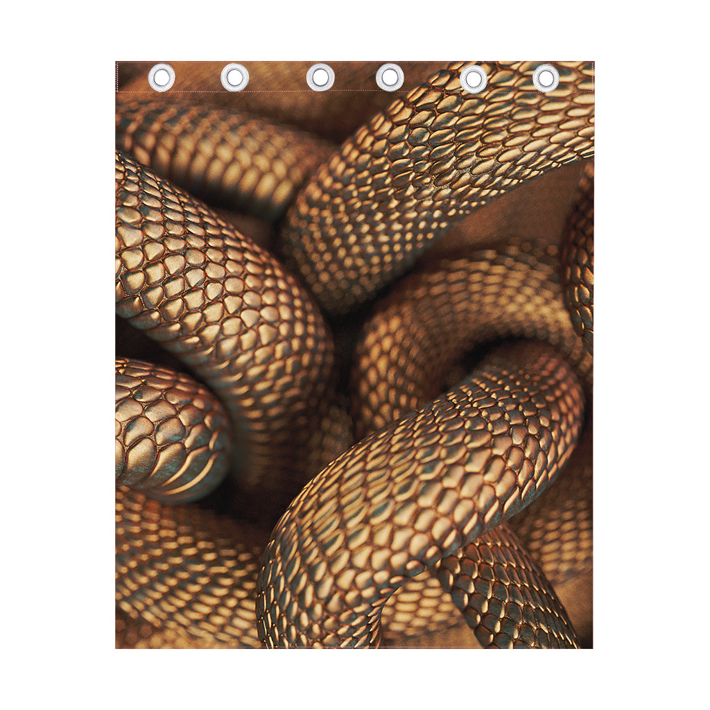 Bronze Snake Print Curtain