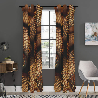 Bronze Snake Print Curtain