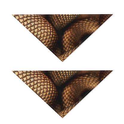Bronze Snake Print Dog Bandana